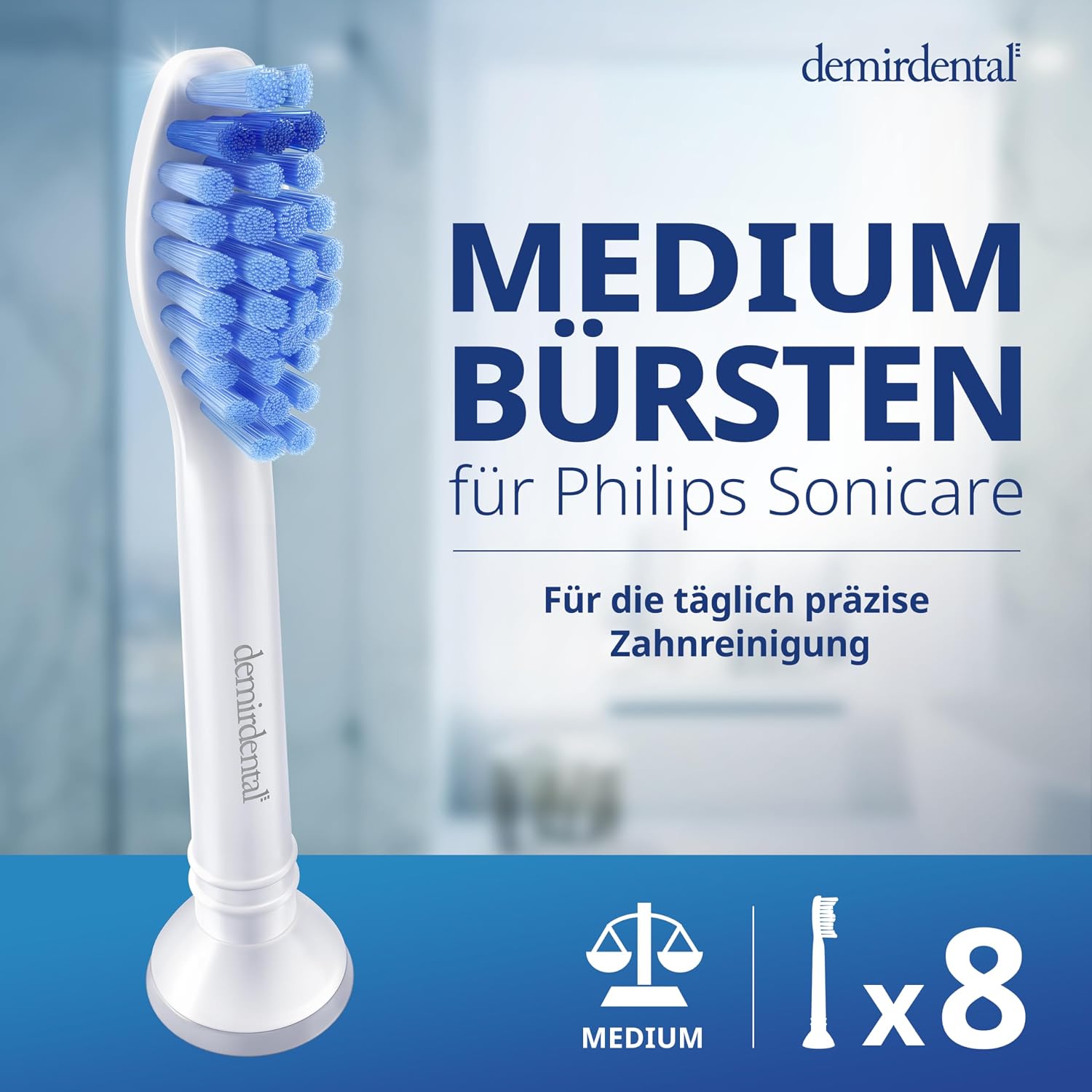 Detalle 2 de demirdental 8er Aufsätze für Philips Sonicare 8er