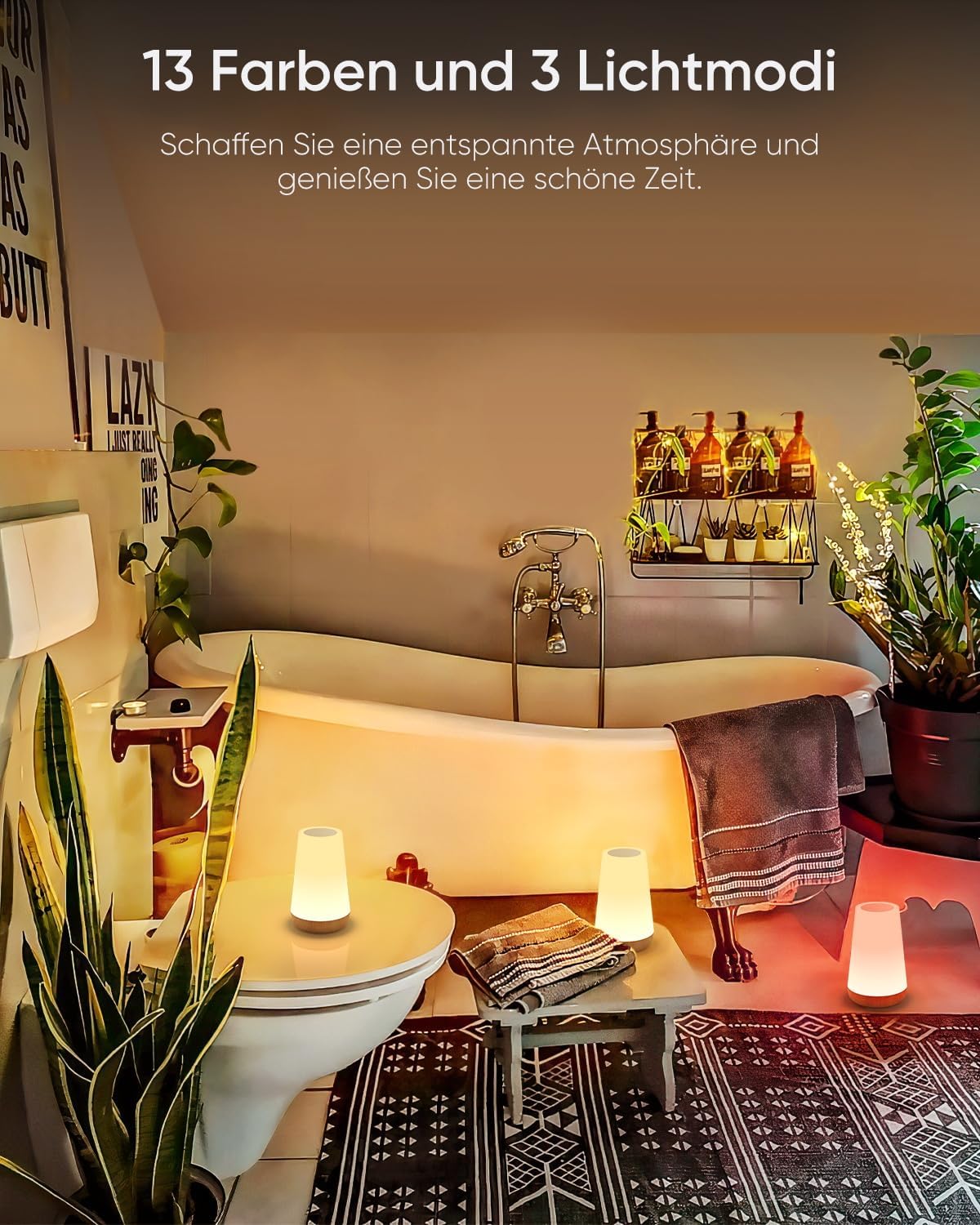 Thumbnail 4 de Bonsery Nachttischlampe 2er Set 13 Farben 🎇
