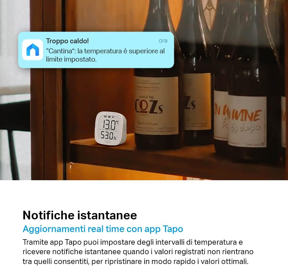 Detalle de Tapo T315: Monitor Intelligente di Temperatura e Umidità con Display E-Ink da 2,7