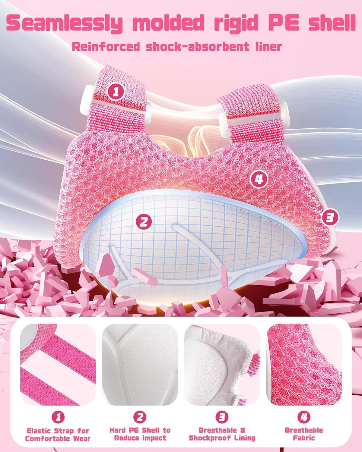 Thumbnail 3 de DARME Kids Protective Gear Set: Knee & Elbow Pads with Wrist Guards (Ages 3-8) + Organizer Bag