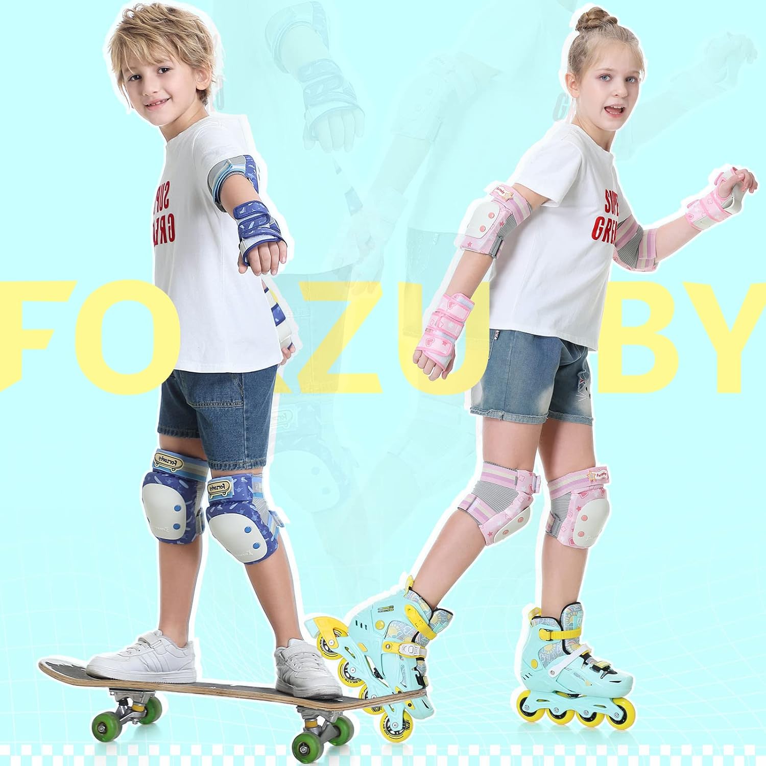 Thumbnail 6 de Forzueby 6-in-1 Knee, Elbow, and Wrist Guard Protective Gear Set