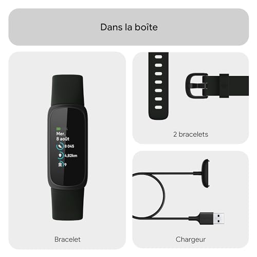 Thumbnail 7 de Fitbit Inspire 3 : bracelet activité et santé — autonomie 10 jours, étanche 50 m, inclusive (Parme, Noir intense)