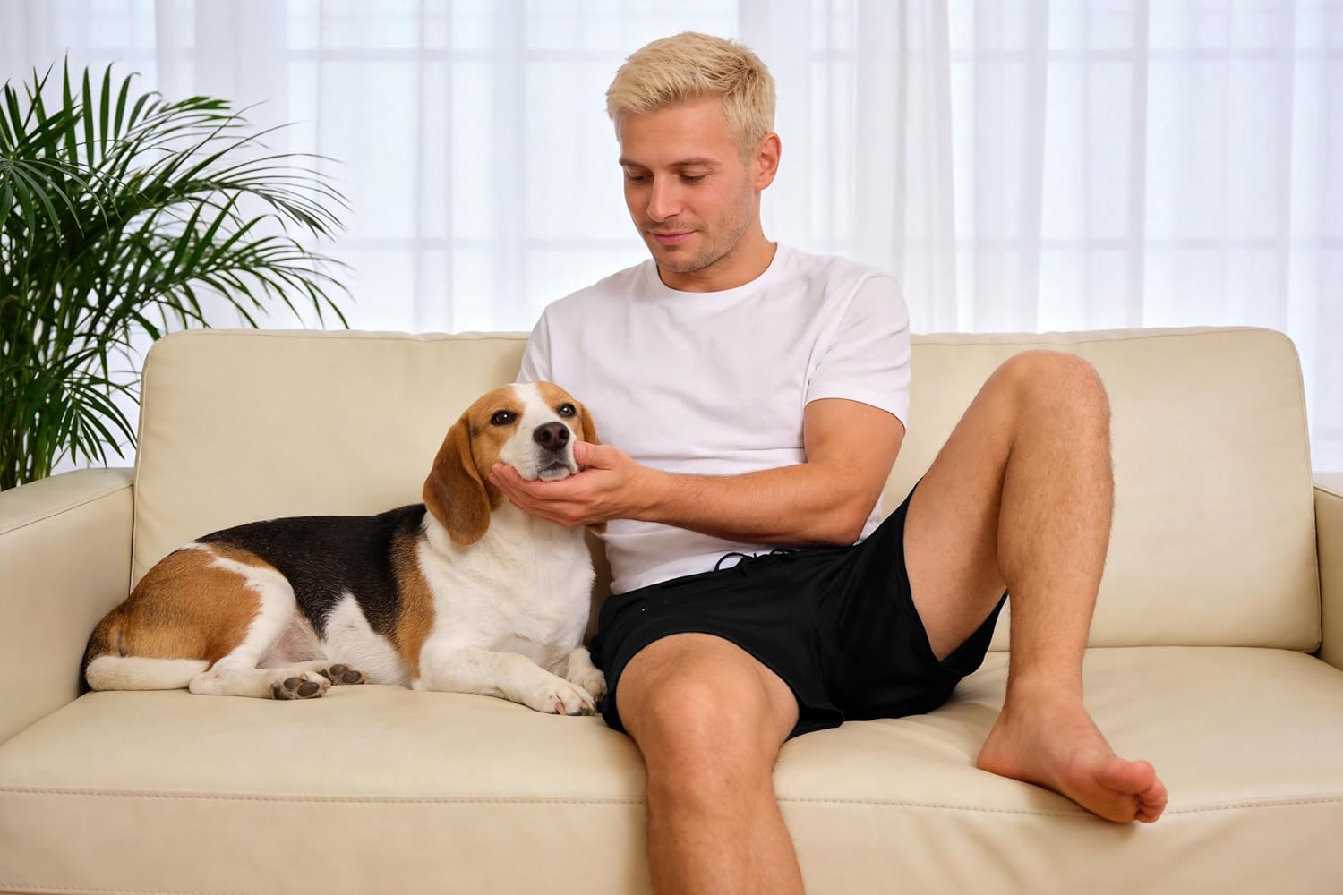 Thumbnail 3 de Bresdk short de pyjama court homme en coton 95% + élasthanne 5%