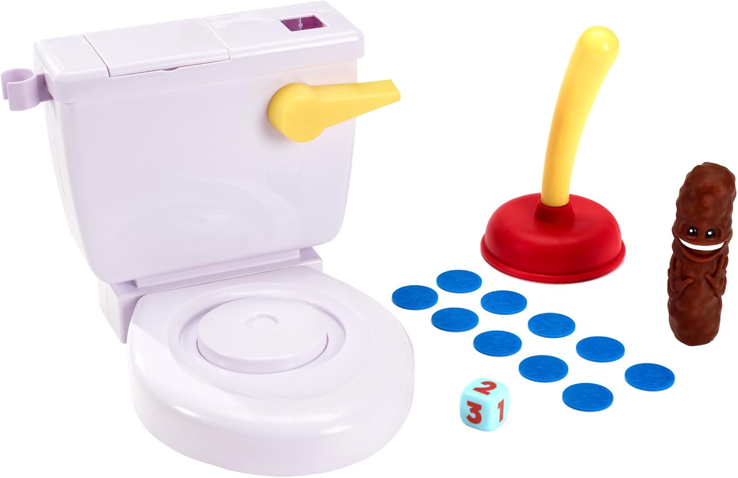 Detalle 2 de Mattel Games Baño Boom: ¡Atrapa la Caca! 🐵