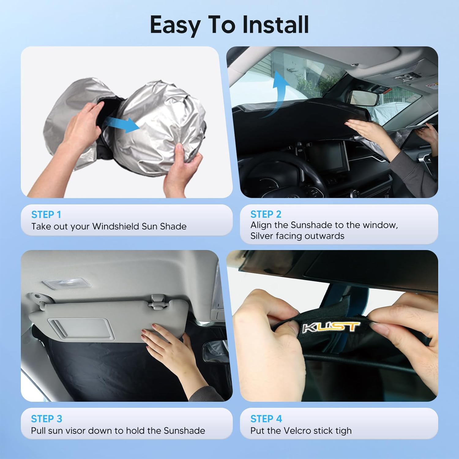 Thumbnail 4 de KUST Windshield Sun Shade for Tesla Model Y 2025