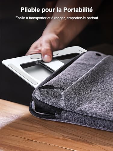 Thumbnail 6 de CIRYCASE Support Ordinateur Portable – Rehausseur aluminium avec unique pilier et ventilation optimisée