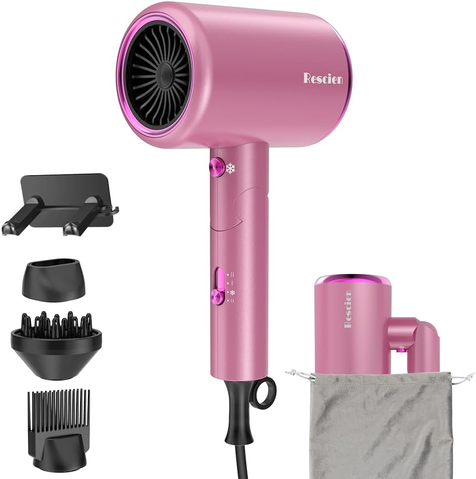 Sèche-cheveux Ionique 2400W pliable – puissant, léger et polyvalent pour toute la famille