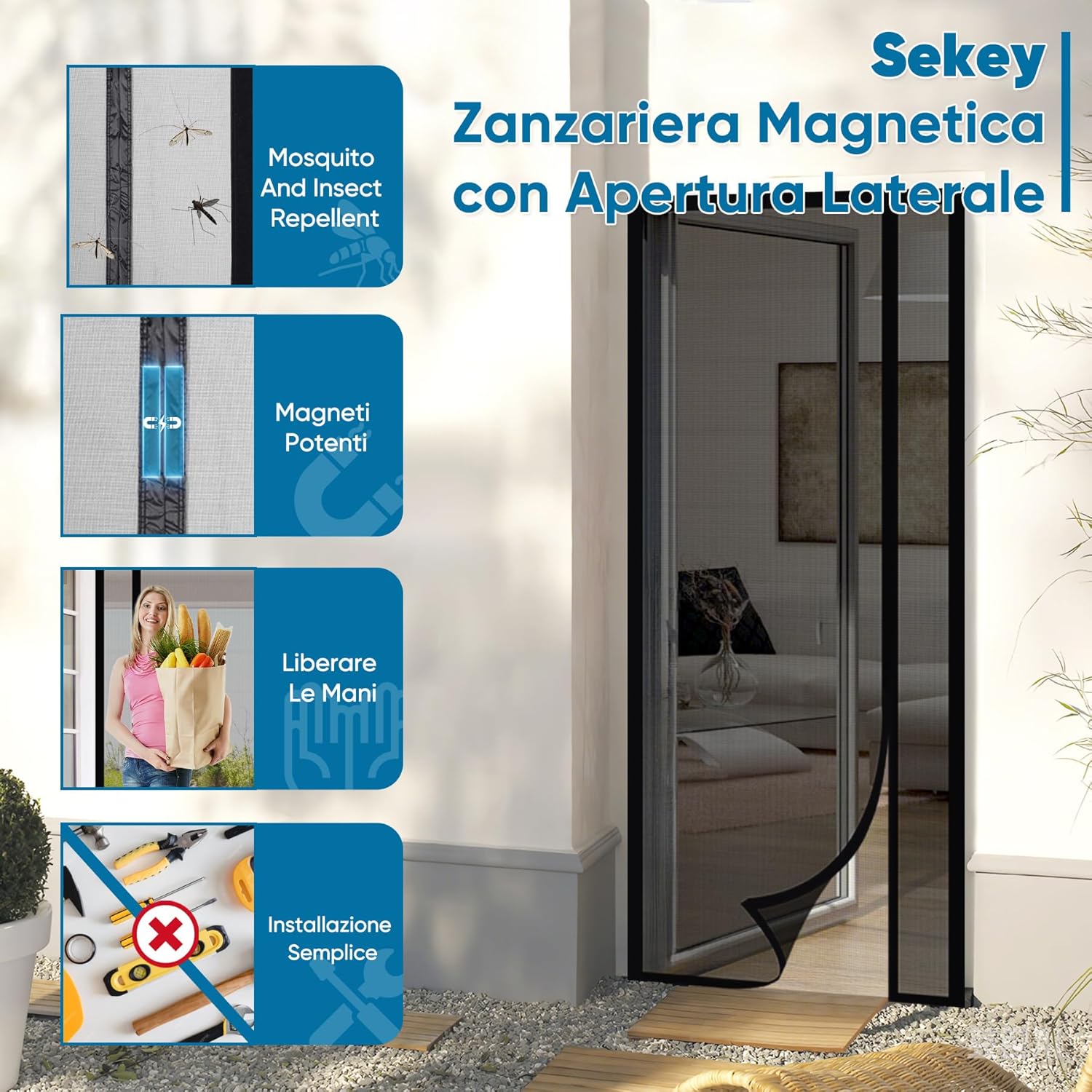 Thumbnail 2 de Sekey Mosquitera de Fibra de Vidrio con Cierre Magnético 🦟