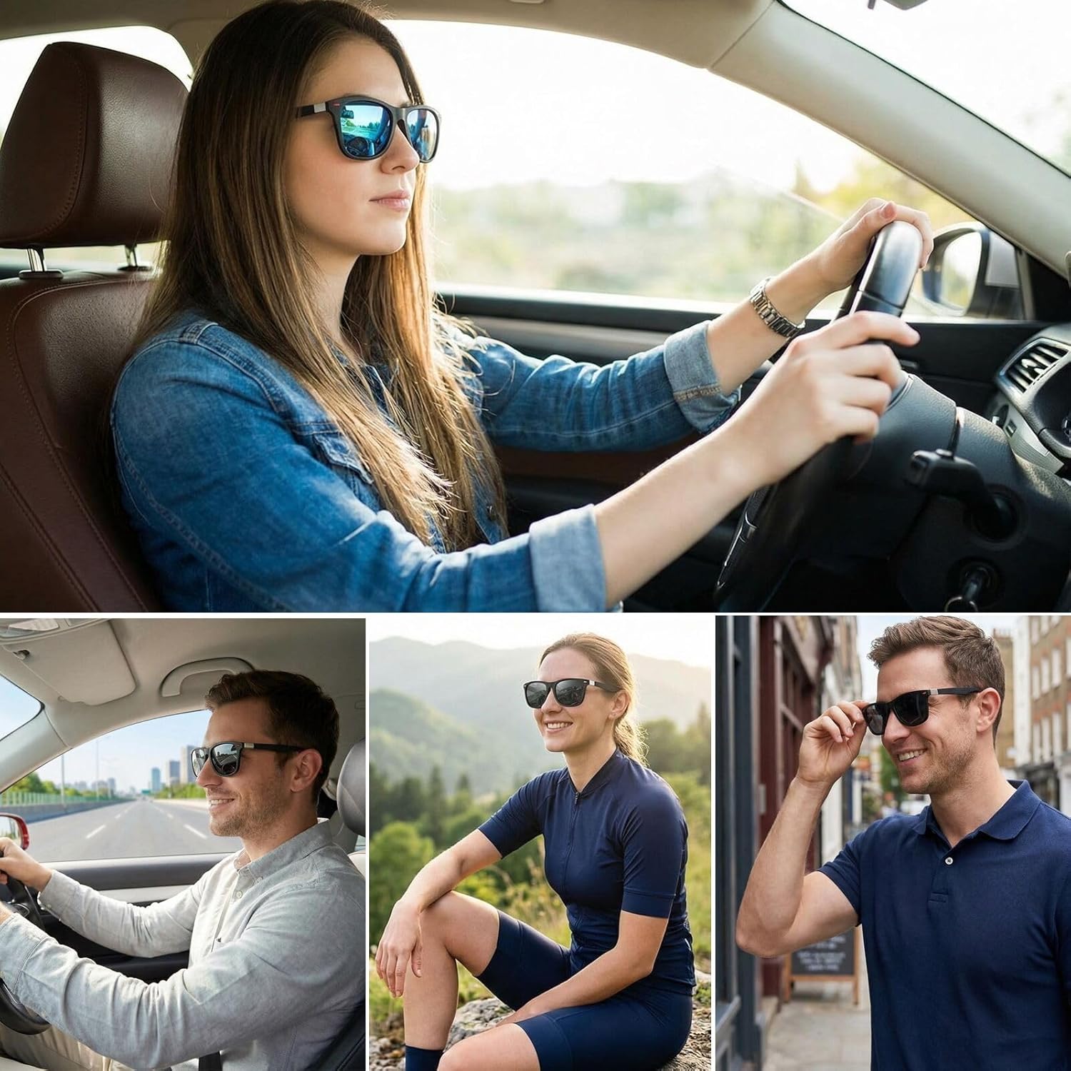 Thumbnail 1 de Perfectmiaoxuan Occhiali da sole polarizzati TR90 UV400 unisex per guida, pesca e trekking