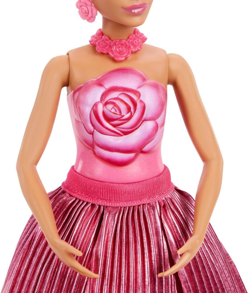 Thumbnail 3 de Barbie Petal Pop Duftende Puppe im Rosenkleid mit Zubehör – Überraschung im Blumenstrauß (JMF59)