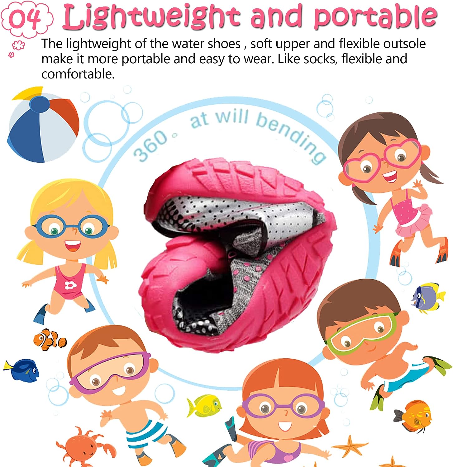 Detalle 1 de Kids Water Shoes: Breathable, Lightweight Aqua Beach Shoes for Boys and Girls