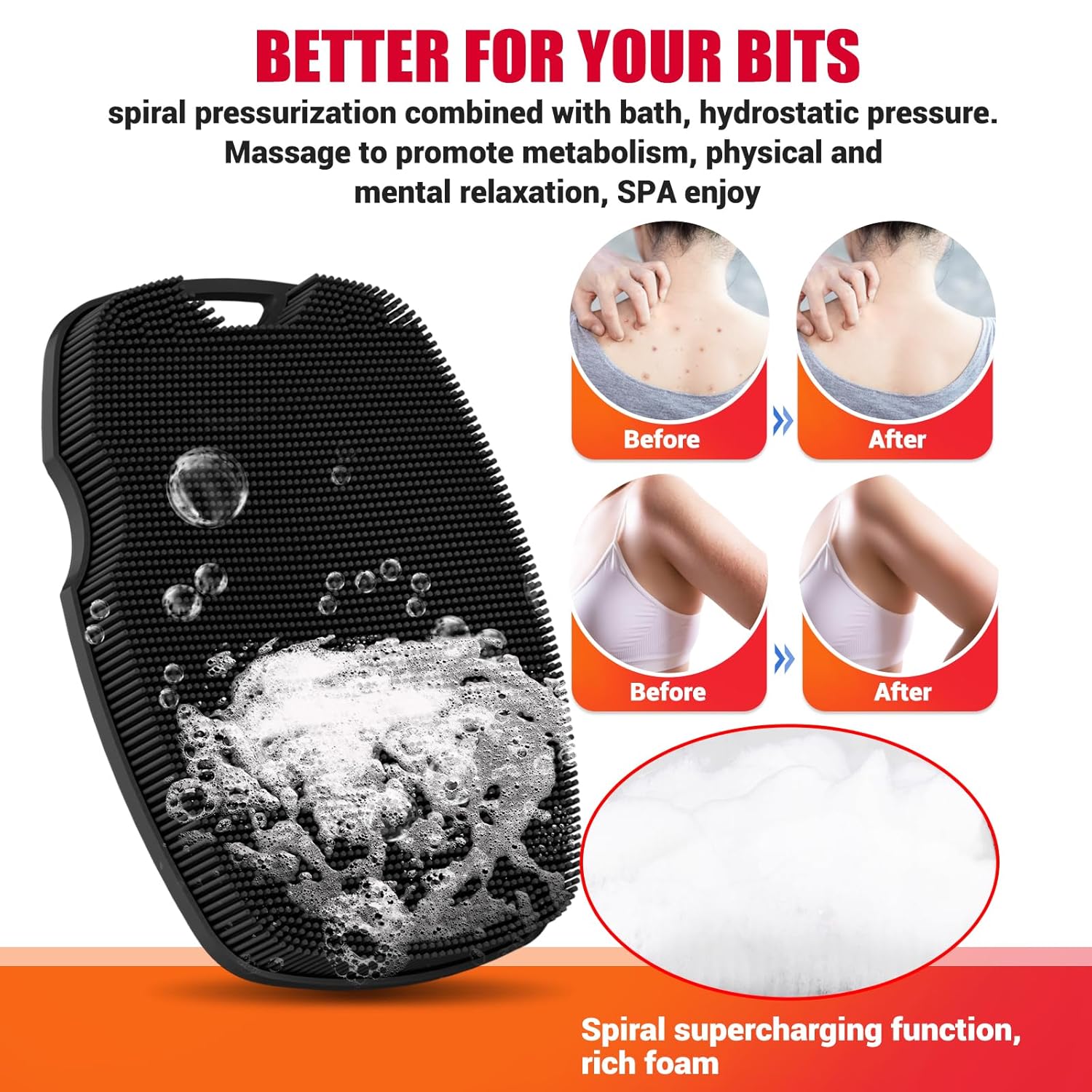 Detalle 2 de Canroom Silicone Body Scrubber 360° Handle