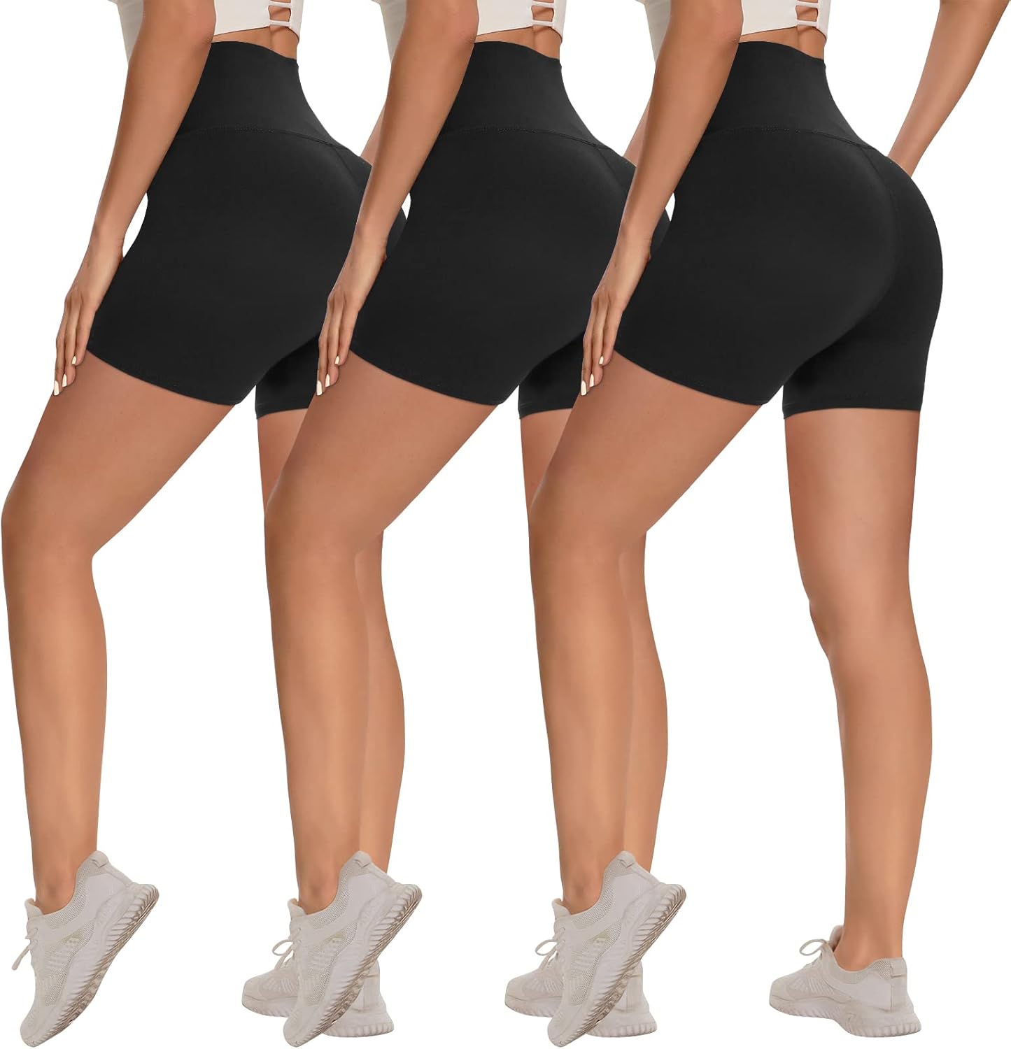 Thumbnail 5 de SYRINX 3 Pack Biker Shorts 8" High Waist