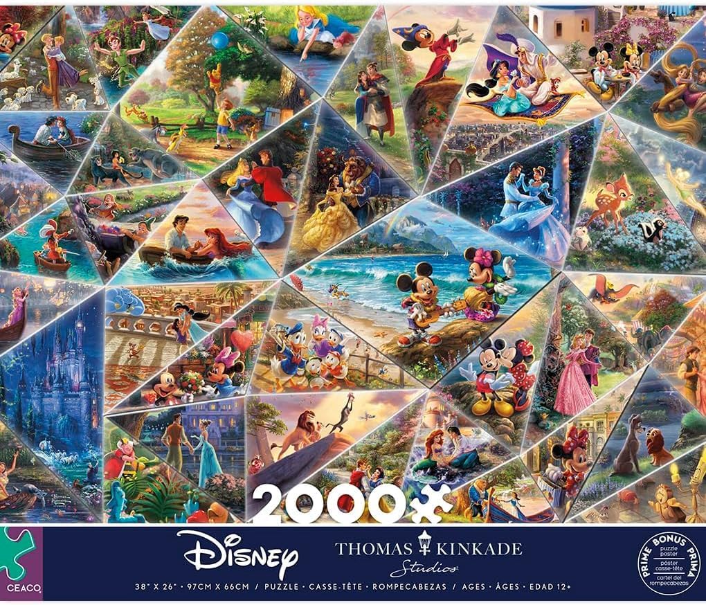 Detalle de CEACO Buffalo Games Thomas Kinkade Disney Collage 2000-Piece Jigsaw Puzzle (Disney Art Collection)