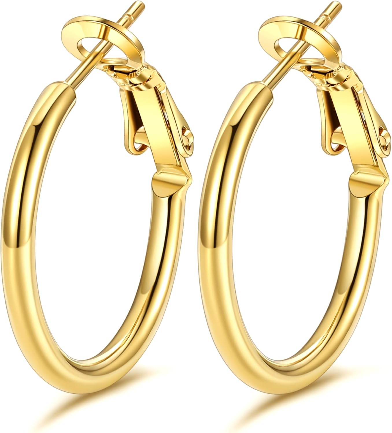 Detalle de GoldChic Aros 40 mm minimalistas