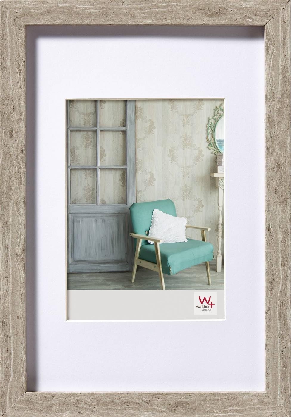 Thumbnail 1 de walther design Cadre photo gris Stockholm en bois, verre véritable, 30 x 45 cm (EA045D)