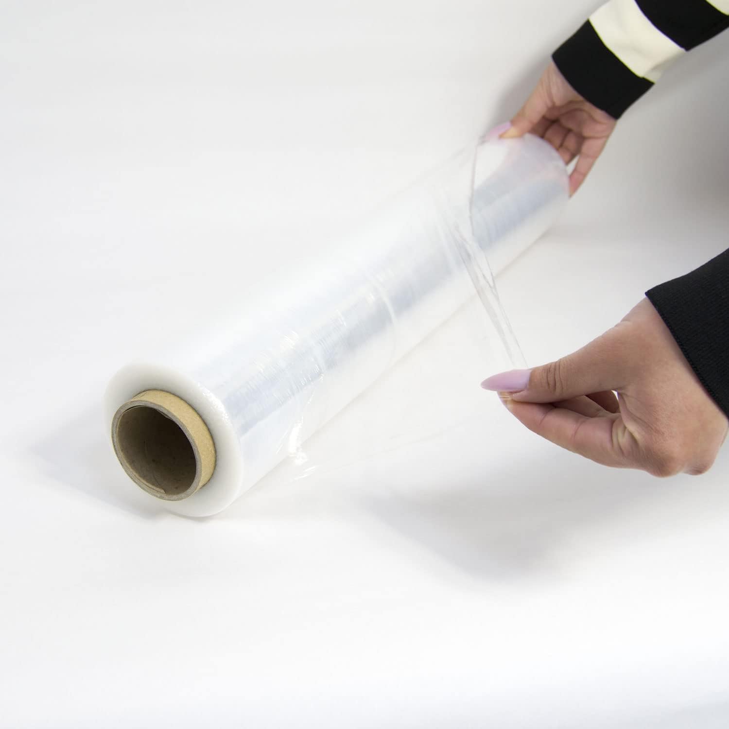 Thumbnail 2 de Stretch-Verpackungsfolie (transparente Kunststofffolie), 50 cm Breite, bis zu 400 m dehnbar – Ofituria, 2 Rollen