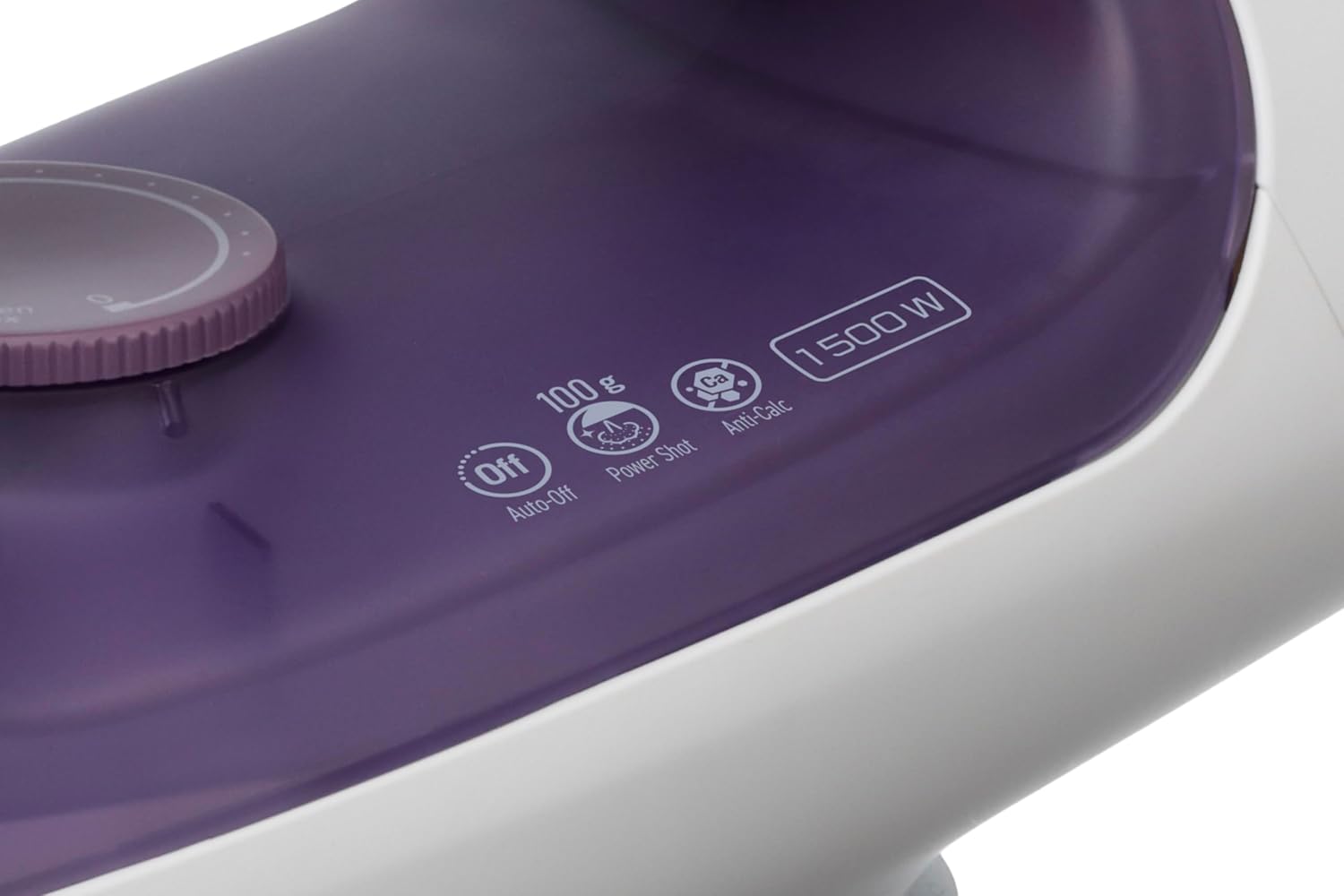 Detalle de Panasonic NIS630V Steam Iron, Violet, with Vertical Steam and Auto Shutoff