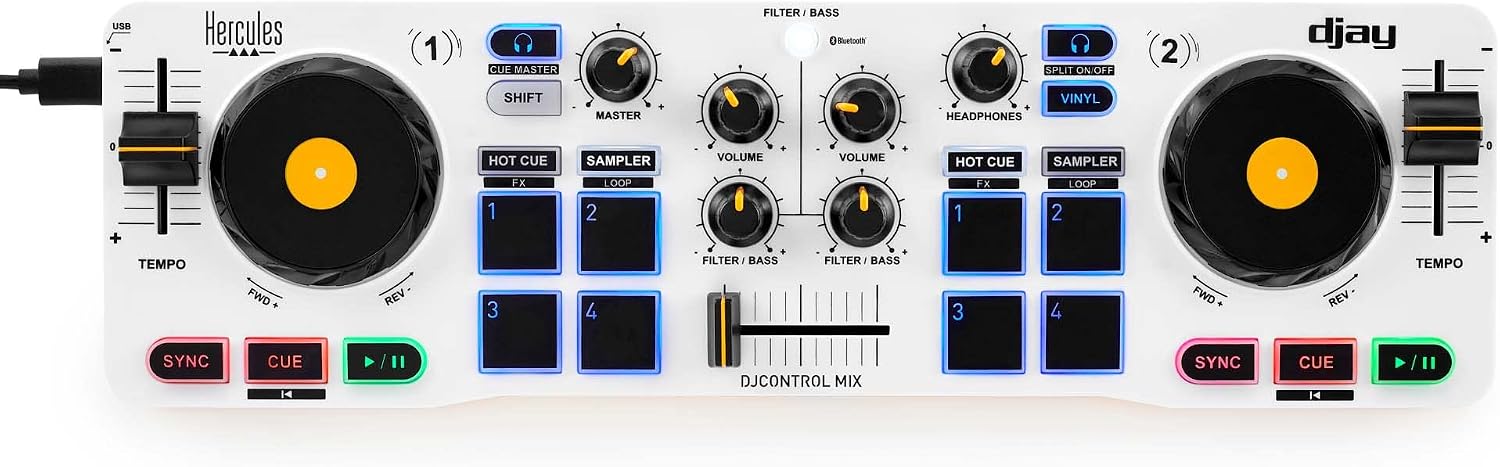 Detalle de Hercules DJControl Mix Controladora Bluetooth 2 pistas