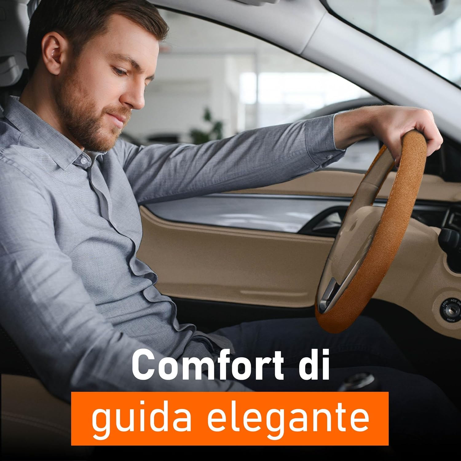 Detalle de Upgrade4cars Coprivolante Marrone 37-39 cm