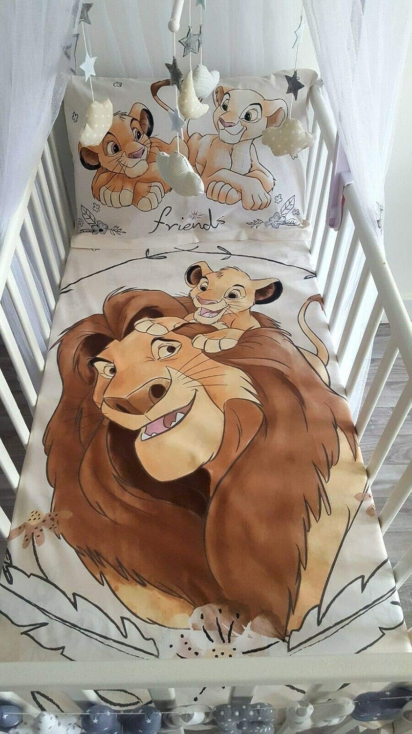 Detalle de Disney 230 The Lion King Simba & Nala Baby Bedding Set, 100% Cotton