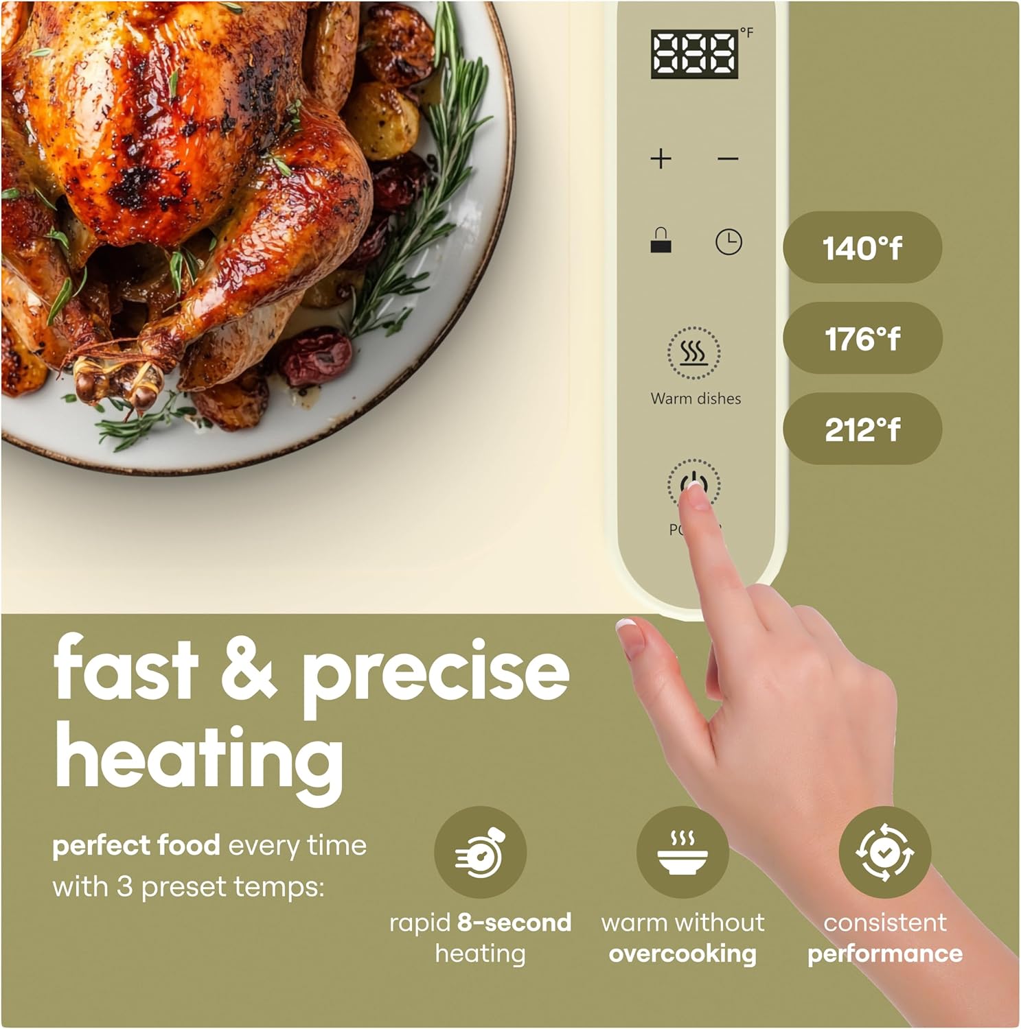 Detalle 2 de Quiveli Plateful Food Warming Mat 24x15"