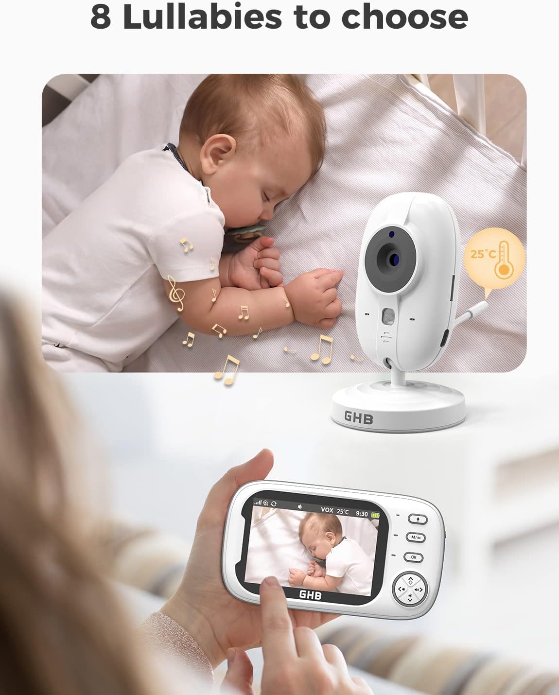 Thumbnail 5 de GHB Baby Monitor 3.5-inch video monitor