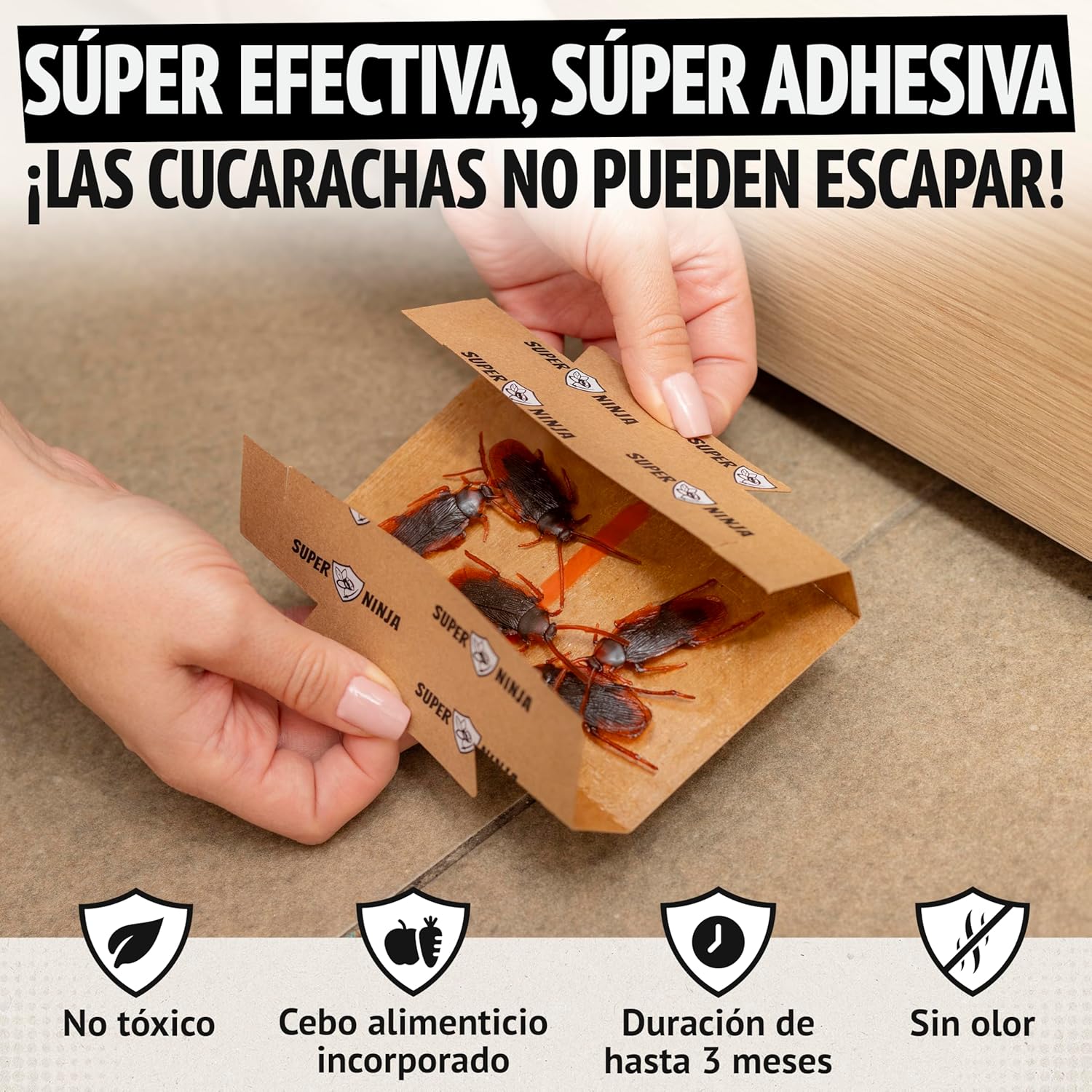 Thumbnail 1 de Super Ninja Trampas para cucarachas 12 unidades