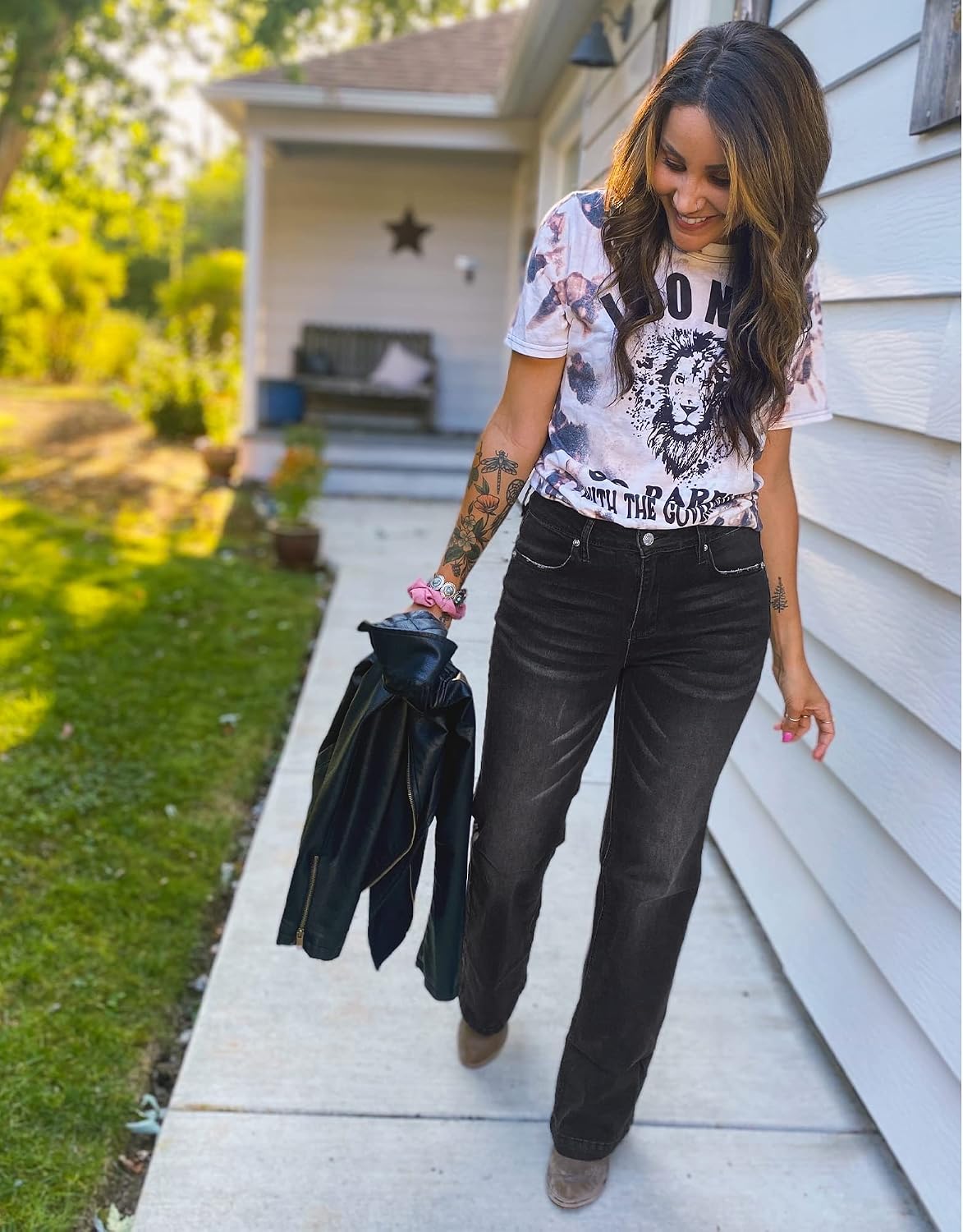 Thumbnail 6 de GRAPENT Women's Flare Jeans with 4 Pockets
