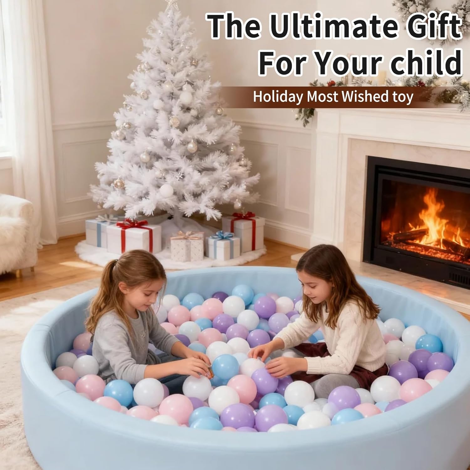 Detalle de Heopeis Ball Pit Balls Pack (100, 200, 500) – Star and Round Set, BPA Free, Phthalate Free, Non-Toxic