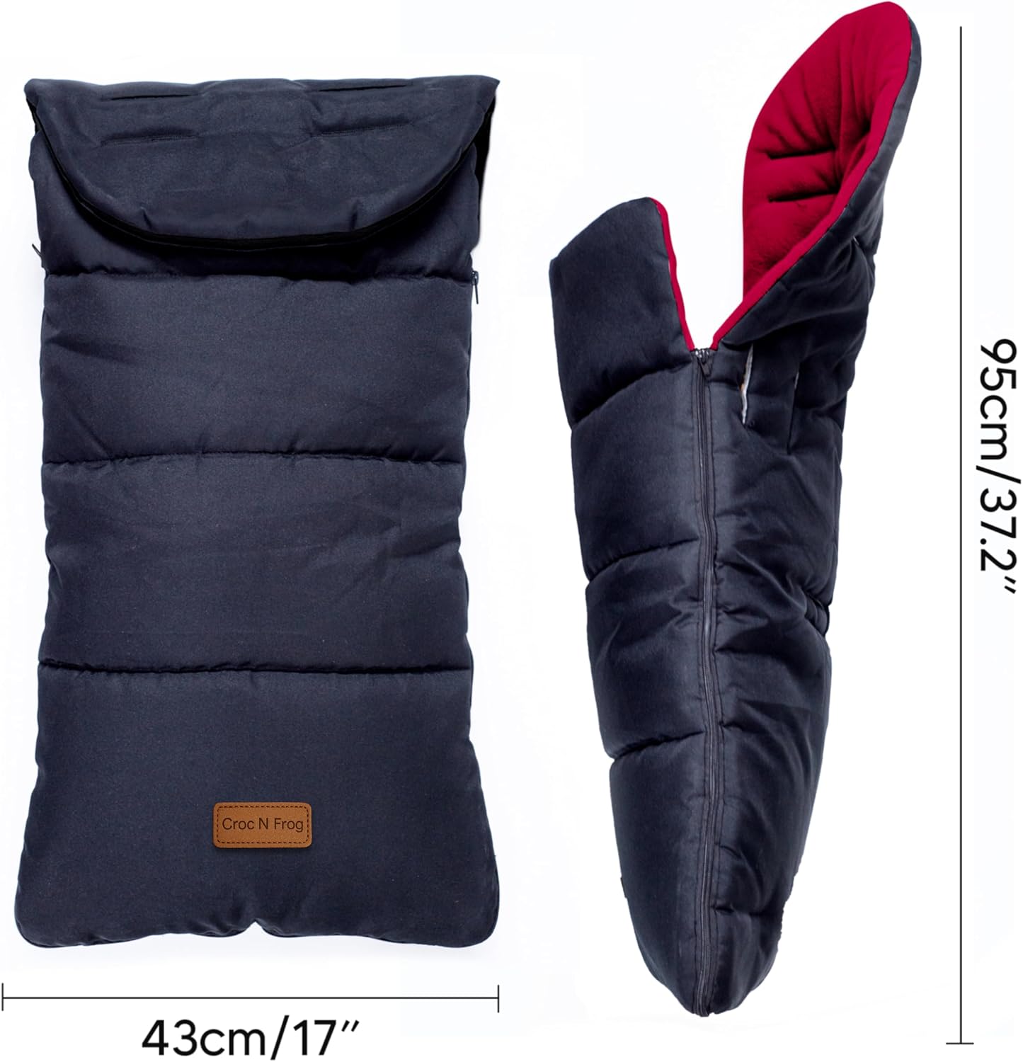 Detalle de CrocnFrog Universal Baby Bunting Footmuff (Cosy Toes Fit) for Prams, Pushchairs & Strollers
