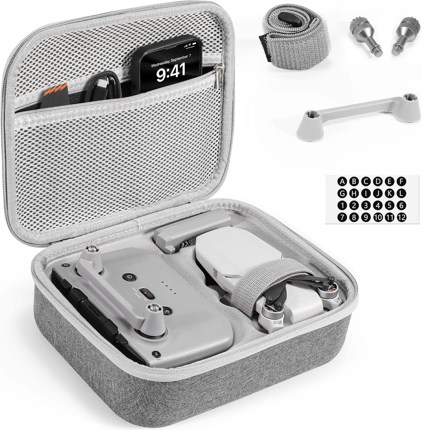 FPVtosky Mini 4K Étui Rigide et Sac de Transport pour DJI Mini 4K / Mini 2 SE – Accessoires Inclus
