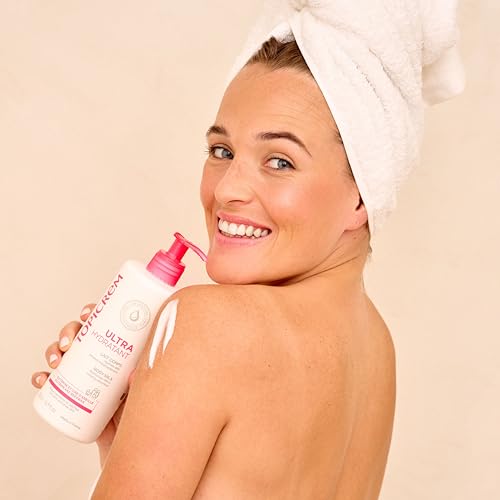 Detalle de Topicrem Ultra Hydratant Lait Corps – Hydrate 48h, texture onctueuse, parfum délicat – 2x500 ml
