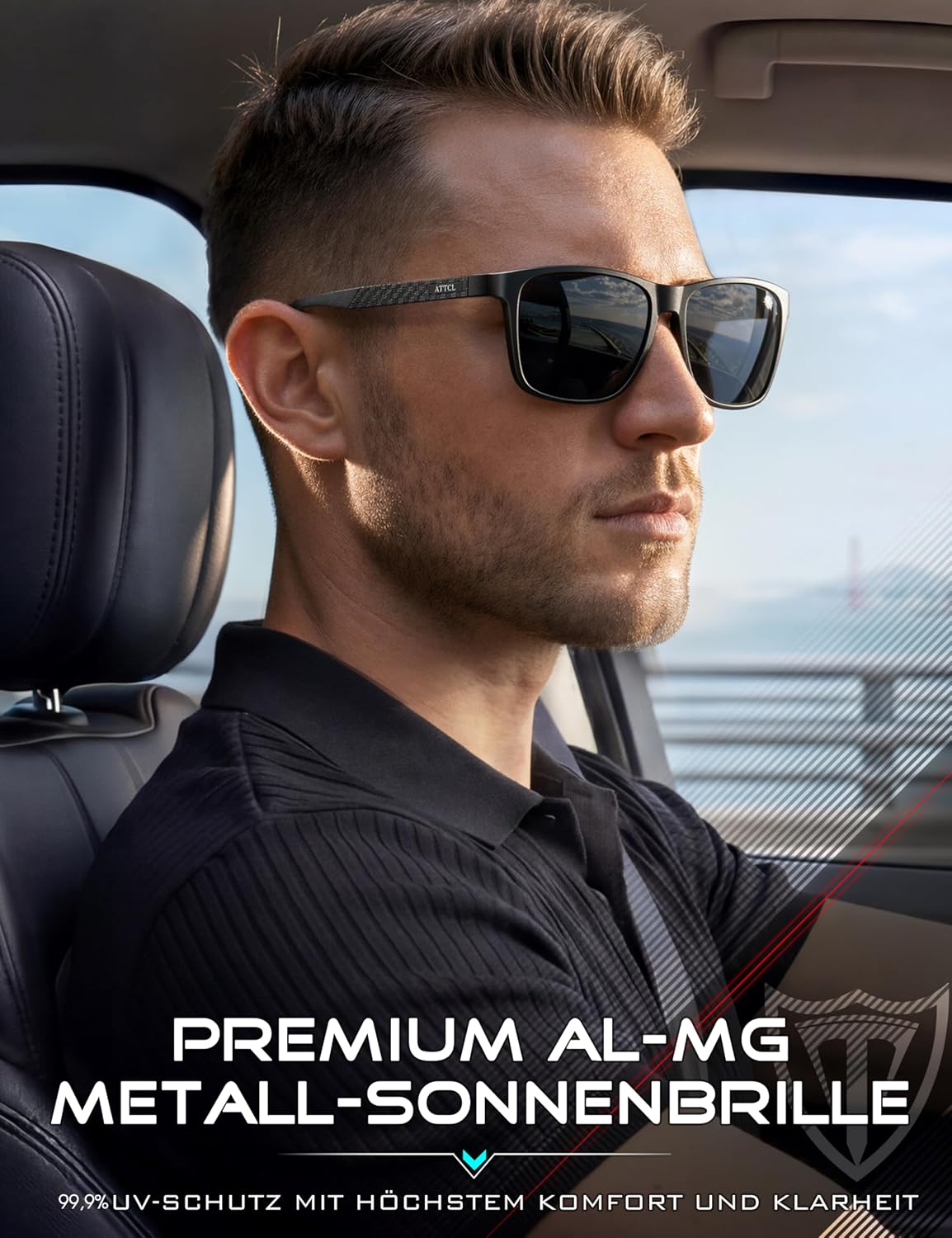 Detalle 2 de ATTCL Sonnenbrille Herren Polarisiert UV400