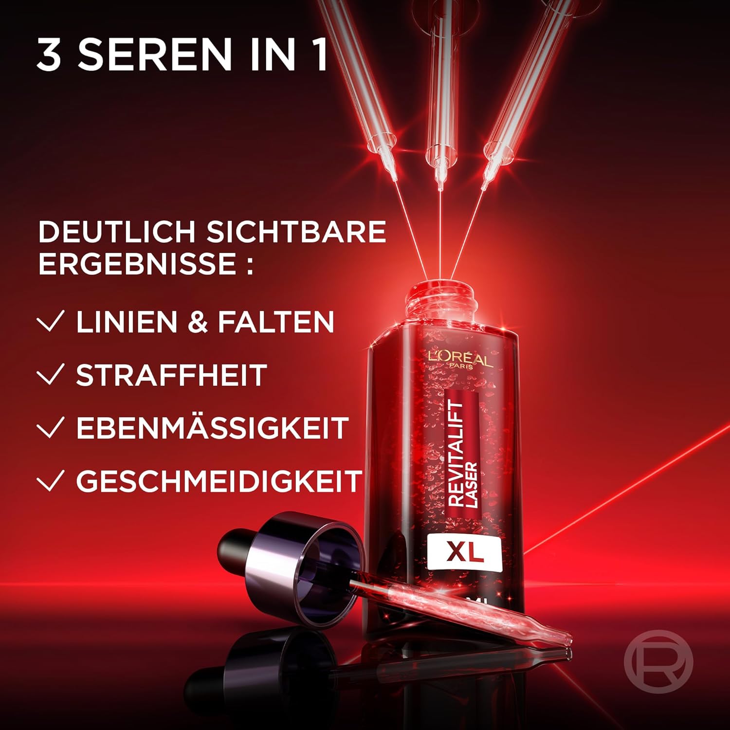 Detalle de L'Oréal Paris Revitalift Laser XL Serum 50 ml – 3-in-1 Anti-Aging Formel