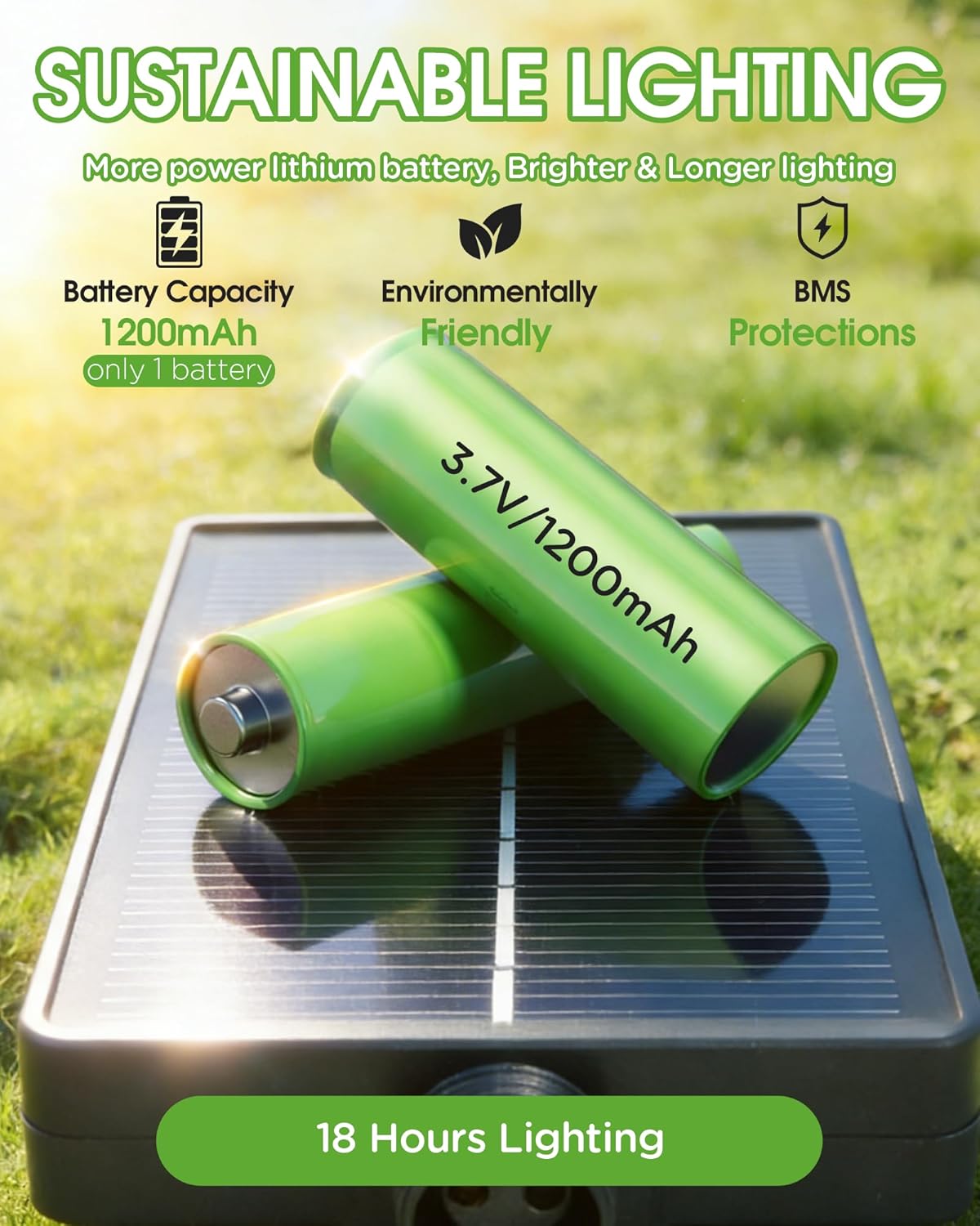 Thumbnail 5 de Lighprenix Solar Lights Outdoor Garden – 2 Pack, 22m Total, 200 LEDs, 8 Modes