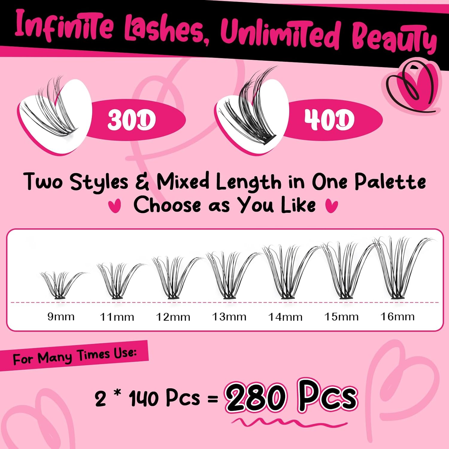 Thumbnail 2 de PRO LASHBEAUTY DIY Wimpernverlängerung Kit 280 Stück