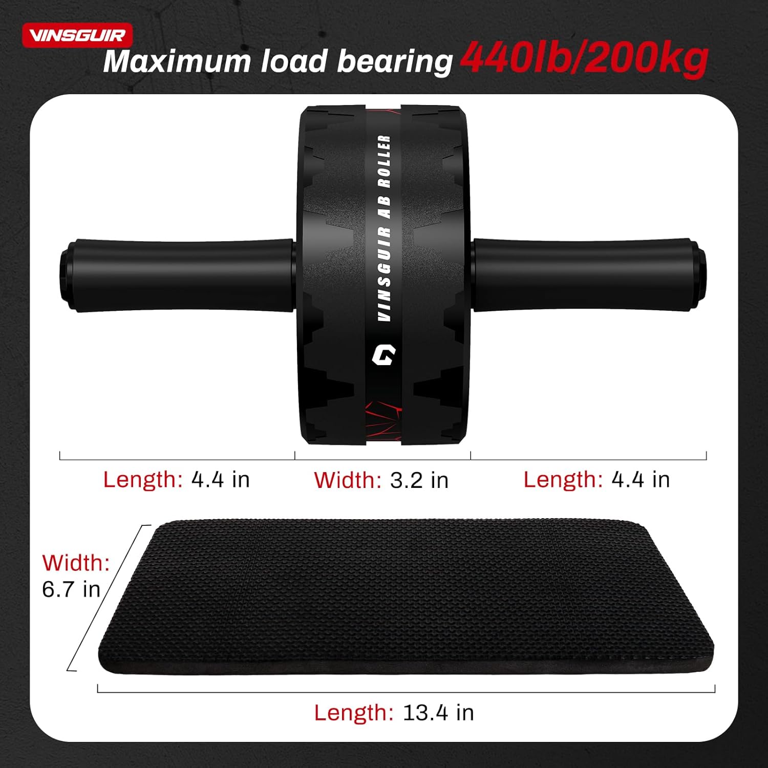 Thumbnail 6 de Vinsguir Ab Roller 8 cm stability wheel 🏋
