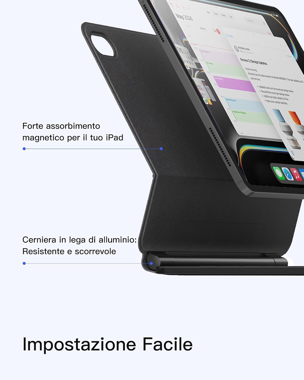 Thumbnail 3 de Inateck Custodia tastiera magnetica A16 11"