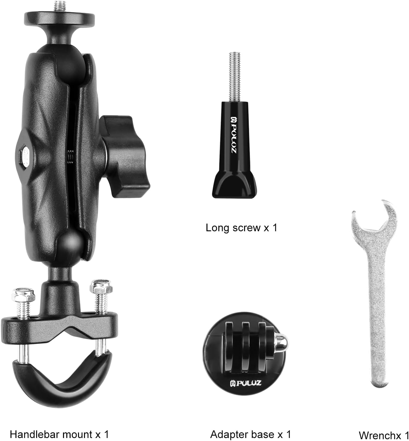 Thumbnail 6 de PULUZ Motorcycle Action Camera Handlebar Fixed Mount with 360° Rotatable Holder for Insta360 X4/X3/Go 3 and GoPro