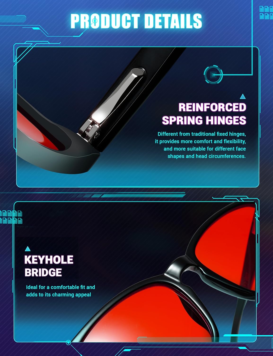 Thumbnail 3 de TIJN Sleep Glasses with Blue Green Light Blocking and Red Light Lenses