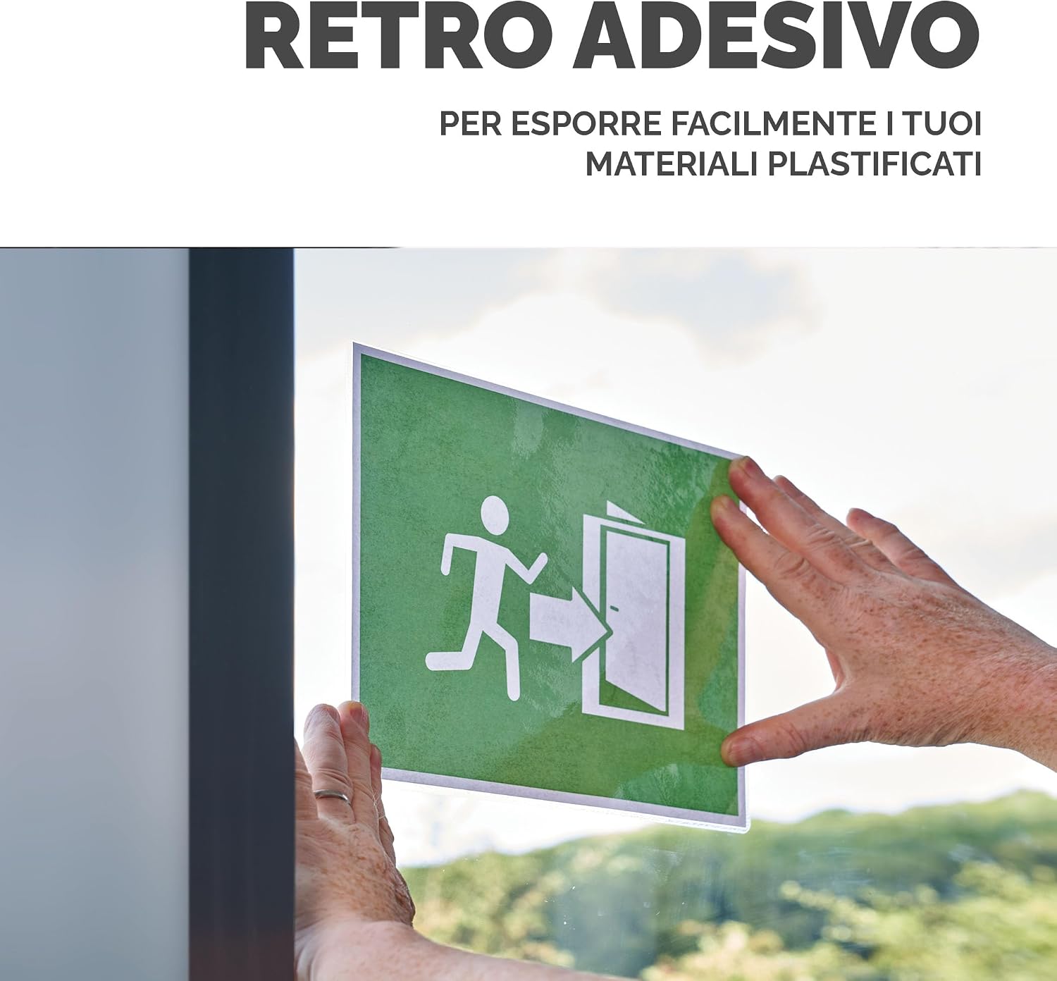 Thumbnail 2 de Fellowes 5302202 Pouches Enhance80 con retro adesivo, formato A4 da 100 pezzi