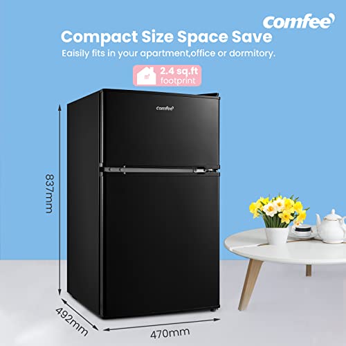Detalle de COMFEE' 87L Under Counter Fridge Freezer, Reversible Door (RCT87BL2(E))