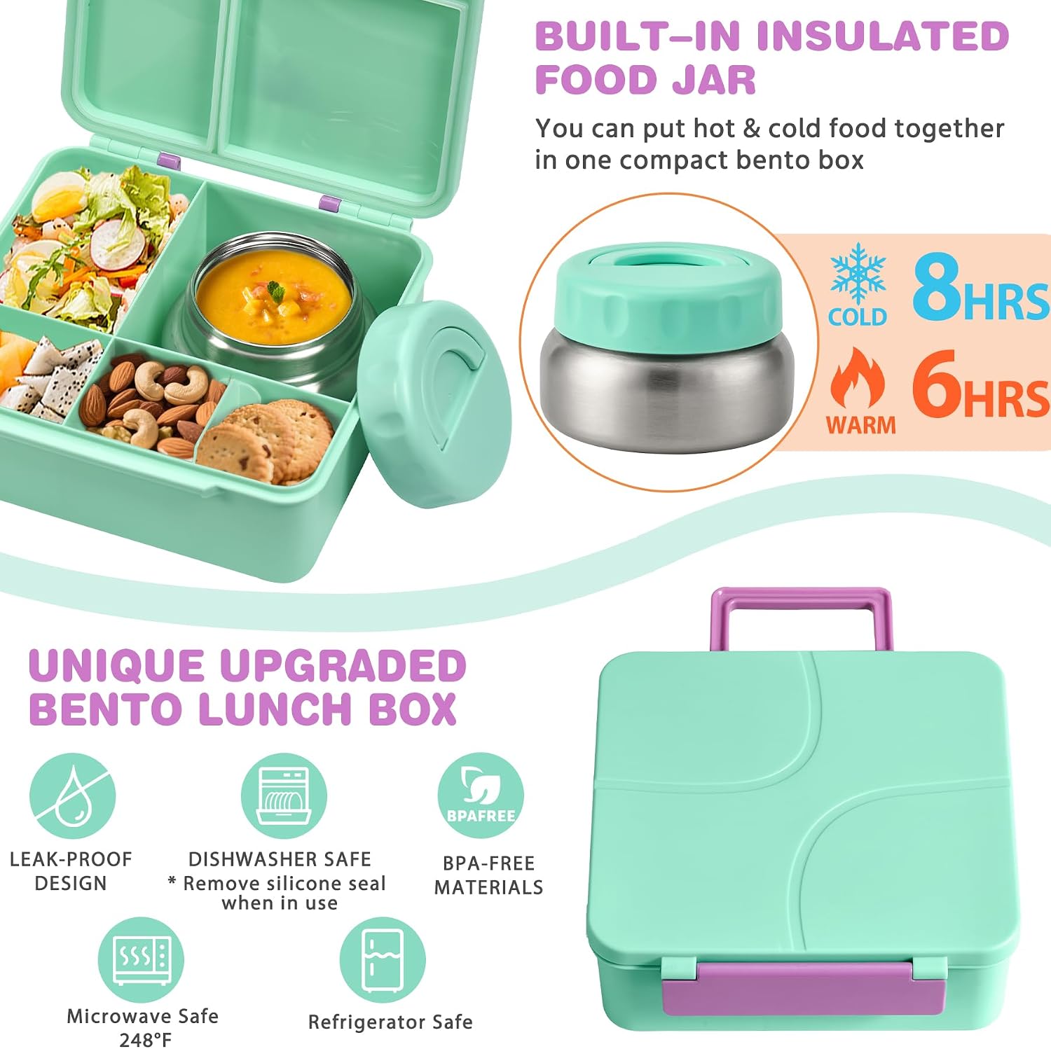 Detalle de Bento Lunch Box Set with 9.5 oz Soup Thermo