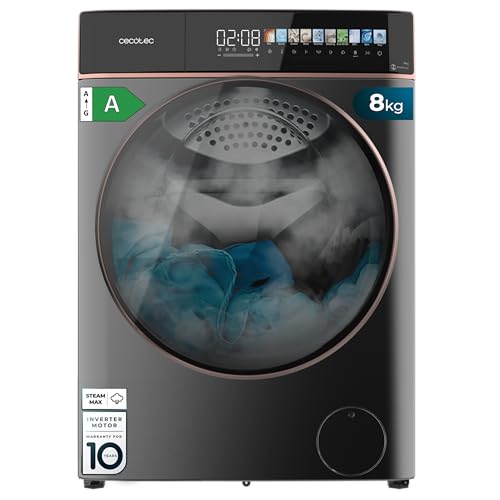 Detalle de Cecotec Lavadora Secadora Bolero Wash&Dry 85900 Inverter Steel A: 8‑5 kg, 1400 rpm, pantalla FullColor 10,3