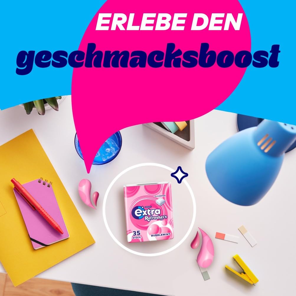 Thumbnail 5 de Extra Refreshers Kaugummi zuckerfrei Bubblemint Großpackung – 210 Dragees (6 x 35) Xylitol