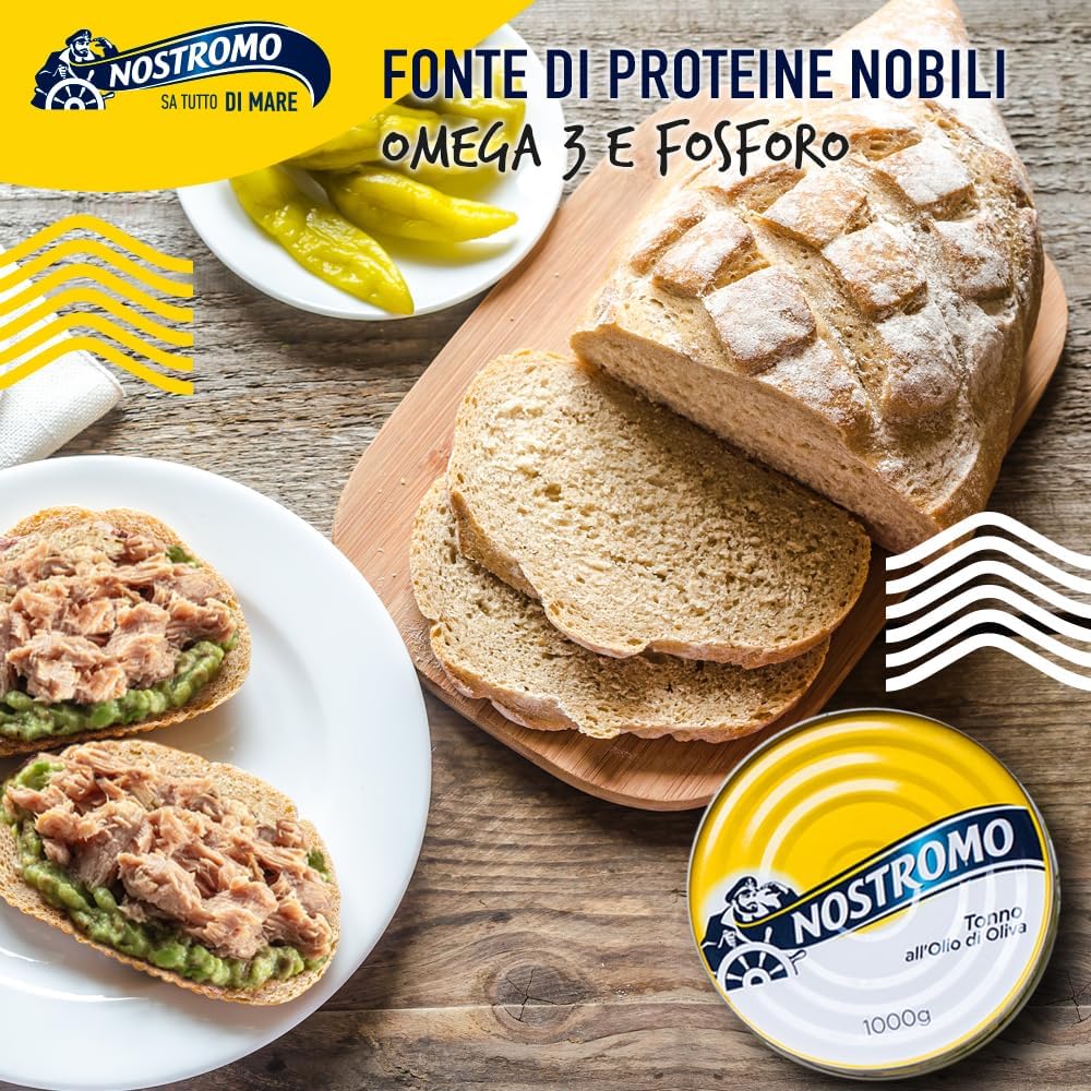 Thumbnail 2 de Nostromo Tonno all’Olio di Oliva 1kg – Lattina Maxi, Proteine e Semplicità senza Conservanti