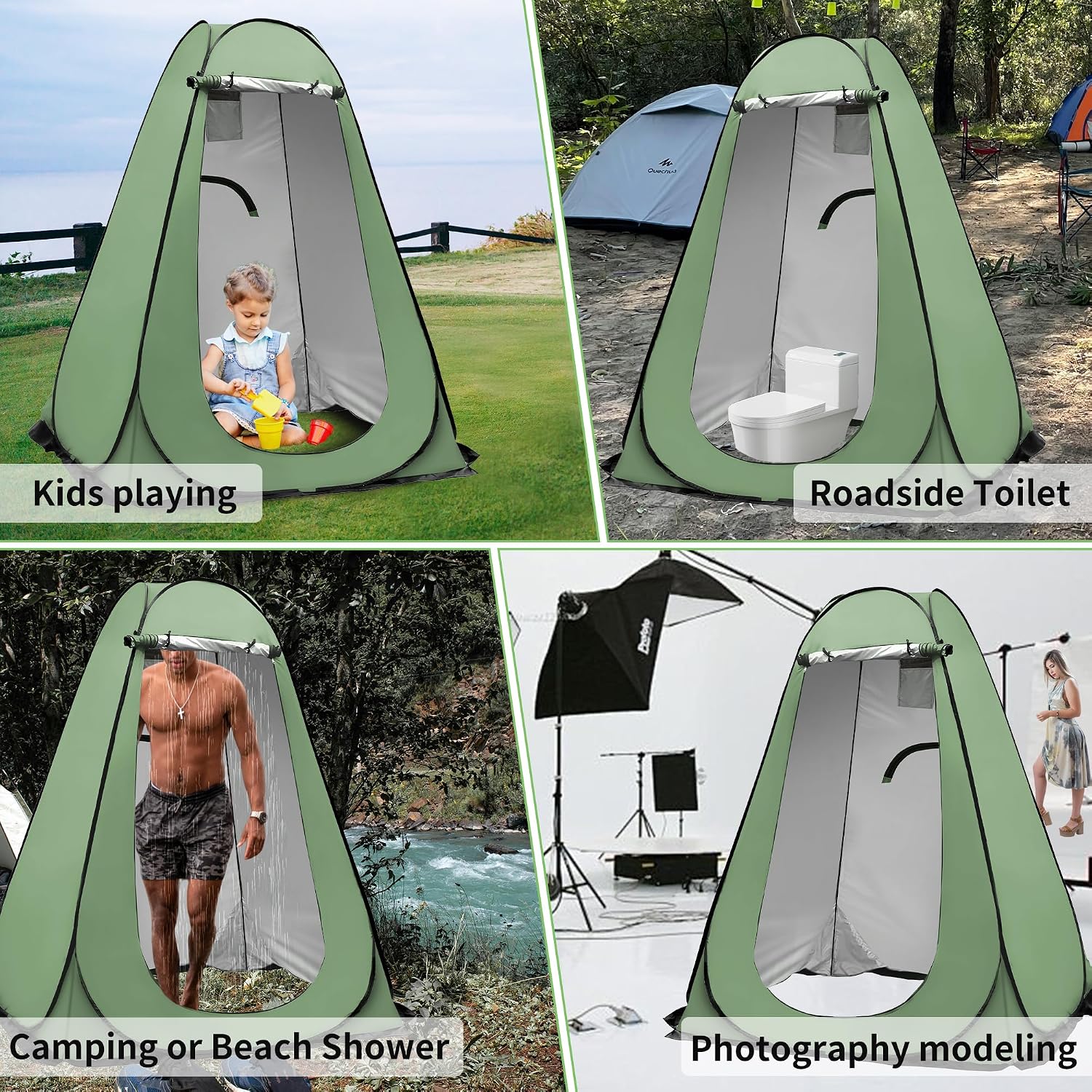 Thumbnail 4 de OUUTMEE Pop-up Duschzelt 150×150×190 cm ⛺