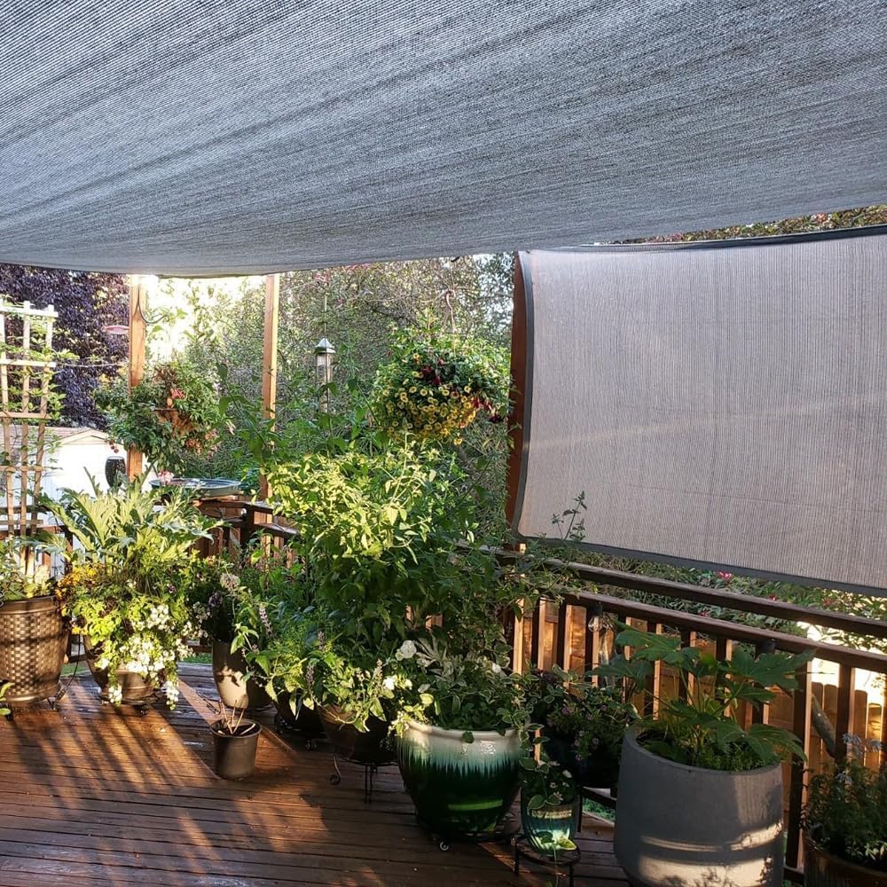 Detalle 2 de Vocray 90% Sun Shades for Patio (3x9 m) – Breathable UV Blocking Mesh for Pergolas, Balconies and Gardens