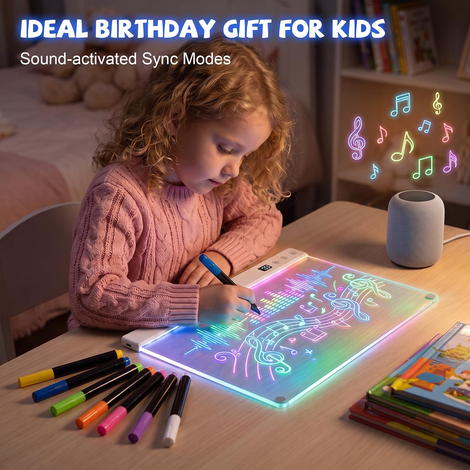 Detalle de Honesorn JSK-X18 16-Inch LED Drawing Board with 16 Light Effects